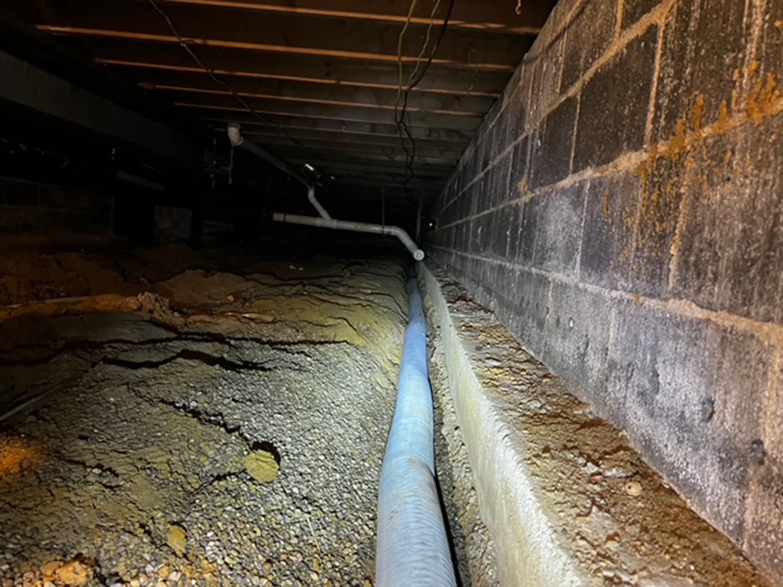 Crawlspace Drainage Solution