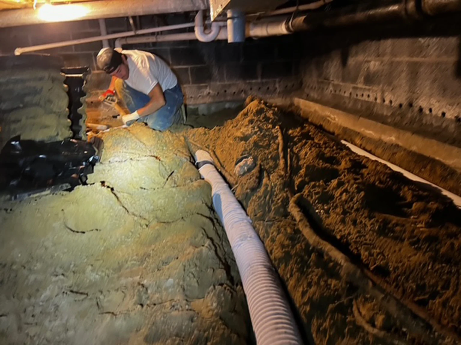 Crawlspace Drainage Solution